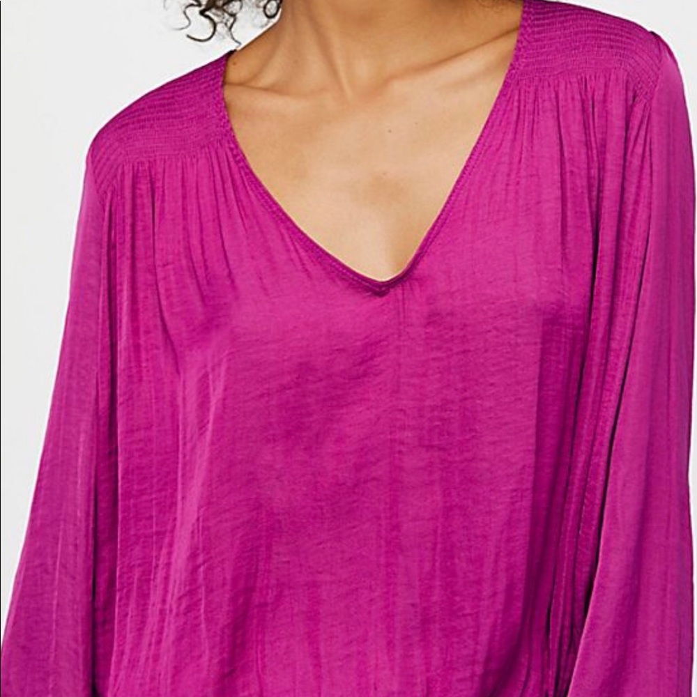 Xs fuchsia free people blouse